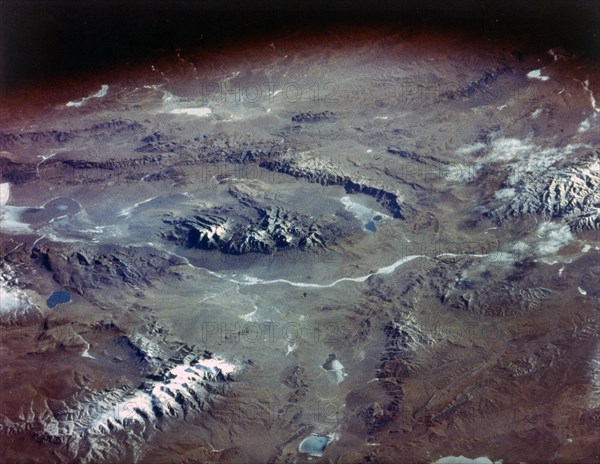 The Tibetan Plateau seen from aboard the first Space Shuttle flight, April 1981. Creator: NASA.