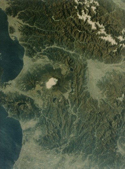 Earth from space - Mount Fujiyama volcano, Japan, second Space Shuttle flight, 1981. Creator: NASA.