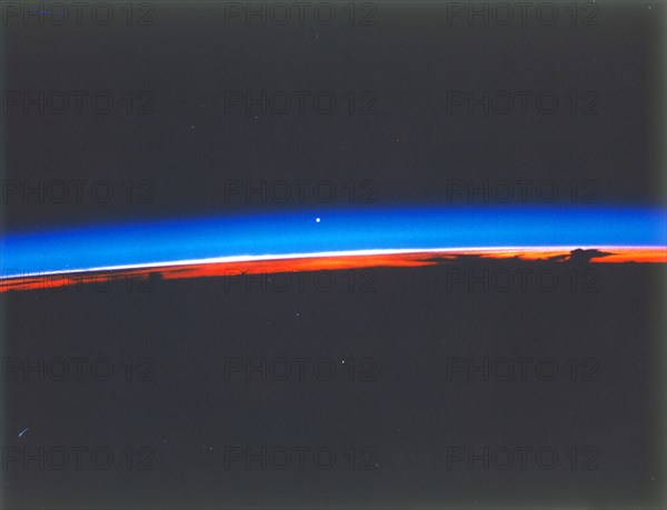 Earth with Venus rising, c1980s. Creator: NASA.