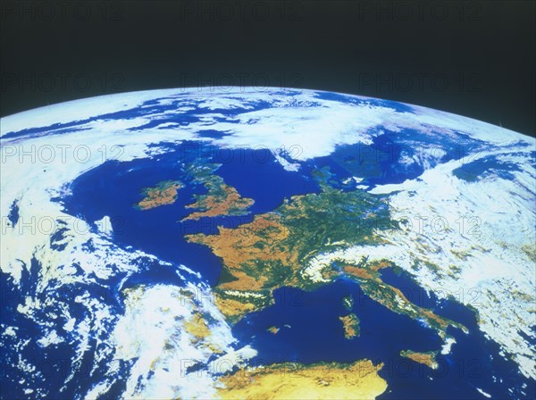 Earth from space - Europe seen from a satellite, c1980s. Creator: NASA.