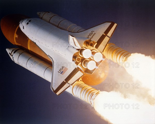Space Shuttle 'Atlantis' launching from Kennedy Space Center, USA, 1980s. Creator: NASA.