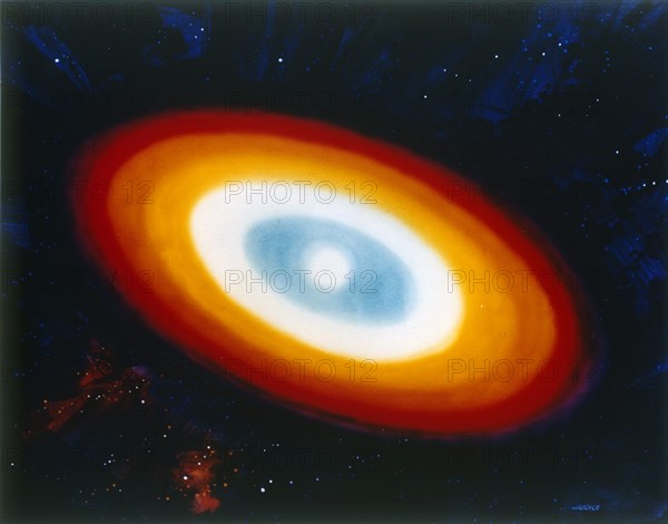 Artist's impression of 'disc star' in constellation Cygnus. Creator