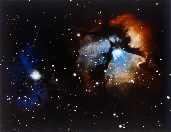 Trifid Nebula in Sagittarius constellation. Creator: NASA.