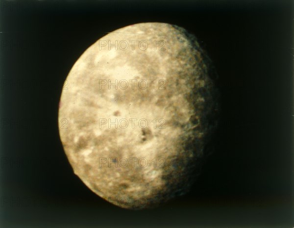 Oberon, moon of Uranus, from Voyager 2, 24 January 1986. Creator: NASA.