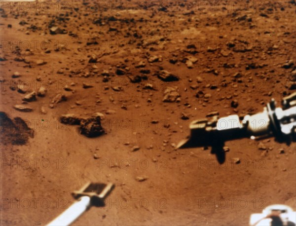Sample scoop and arm, Viking 1 Mission to Mars, 1976. Creator: NASA.