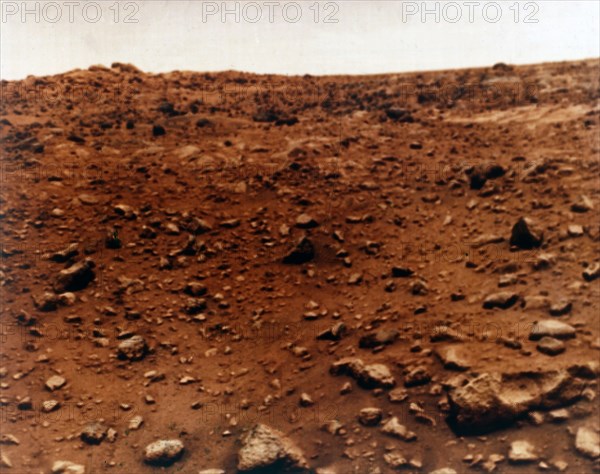 First colour photograph of the Martian planet surface, Viking 1 Mission to Mars, 1976. Creator: NASA.