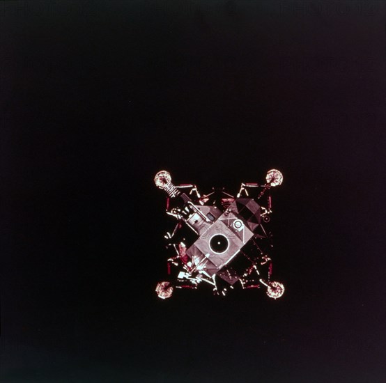 Lunar Module from above, c1970. Creator: NASA.