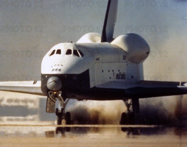 Orbiter flight tests, Space Shuttle 'Enterprise' landing, USA, c1975. Creator: NASA.