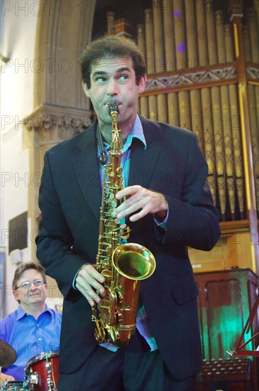 Tommaso Starace, Eastbourne Jazz Festival, Christ Church, Sept 2018. Creator: Brian O'Connor.