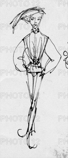 Man in period costume, c1950. Creator: Shirley Markham.