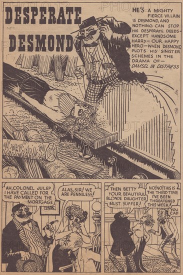 'Desperate Desmond', cartoon strip, c1955. Creator: Shirley Markham.