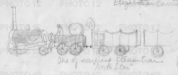 'North Star', one of the earliest steam trains, c1950. Creator: Shirley Markham.