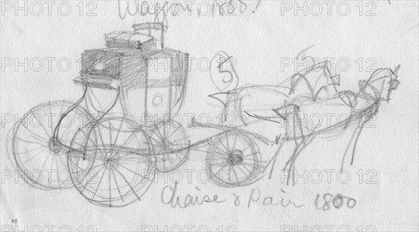 'Chaise and pair, 1800', (c1950).  Creator: Shirley Markham.