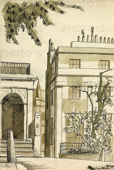 Georgian houses, London, c1950. Creator: Shirley Markham.