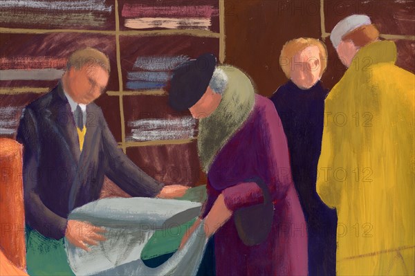 Draper's shop, 1951. Creator: Shirley Markham.