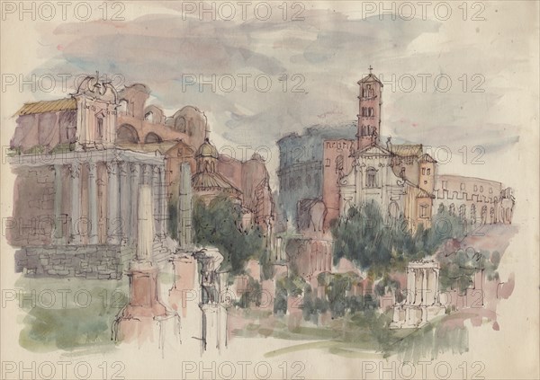 The Forum, Rome, c1950. Creator: Shirley Markham.
