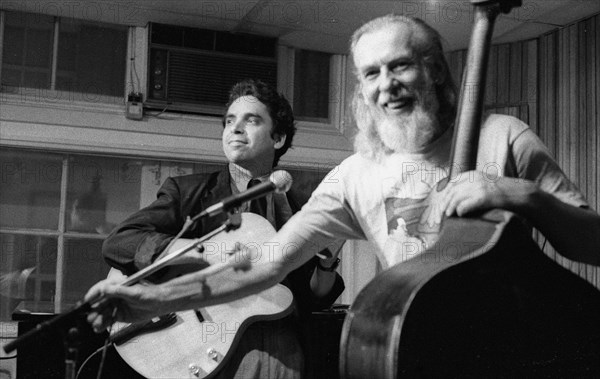 Peter Ind (bass) and Howard Alden, Tenor Clef, Hoxton Sq, London, July, 1992. Creator: Brian O'Connor.