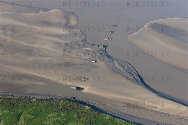 Foundations and piers of the dismantled Severn Railway Bridge, Gloucestershire, 2014