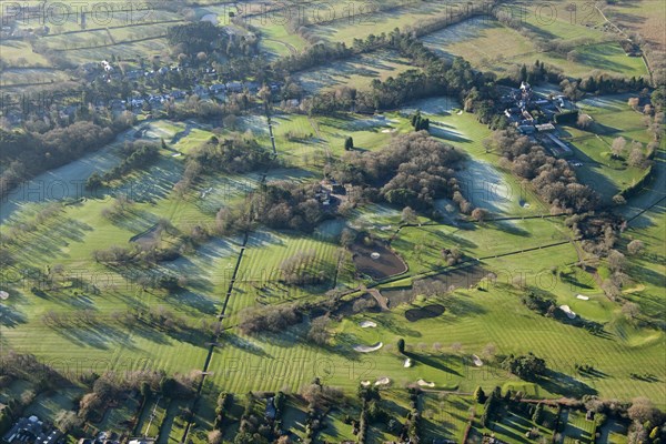 Ladbrook Park Golf Course with extensive ridge and furrow earthworks, Warwickshire, 2014