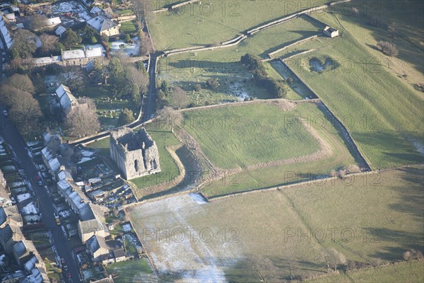 Site of Lavatrae Roman Fort and the ruins of Bowes Castle, County Durham, 2014