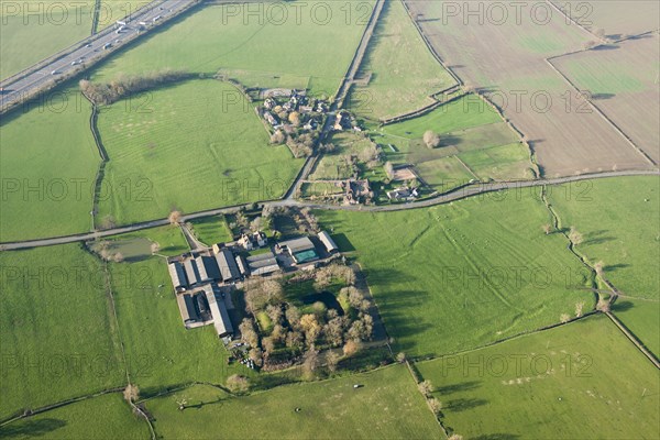 Two concentric square moats and ridge and furrow earthworks, Lower Strensham, Worcestershire, 2014