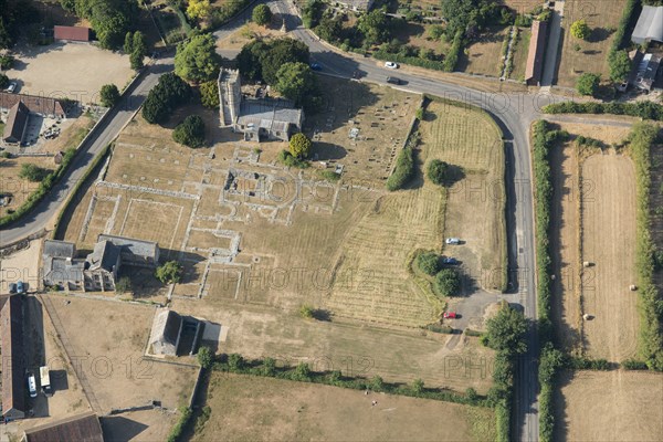 Ruined remains of Muchelney Abbey, Somerset, 2018