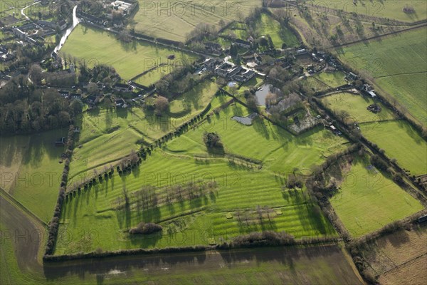 Manorial earthworks, Alderton, Northamptonshire, 2014