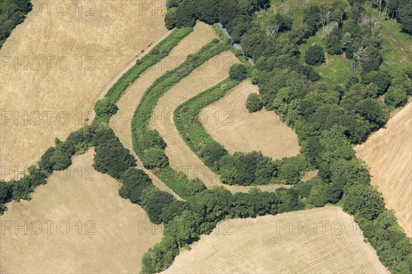 Milber Down Camp, Iron Age multivallate hillfort, near Newton Abbot, Devon, 2018