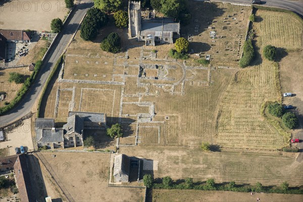 Ruined remains of Muchelney Abbey, Somerset, 2018