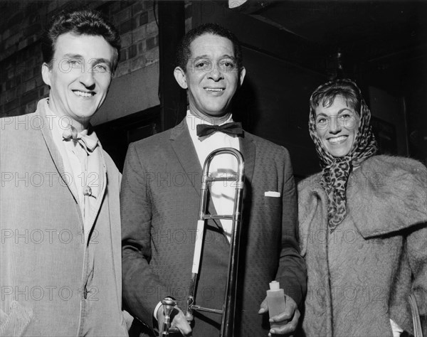 Trummy Young back stage on Day 2 at Finsbury Park Astoria, London, 1962.