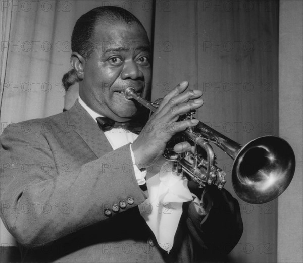Louis Armstrong on stage on Day 2, Finsbury Park Astoria, London, 1962.