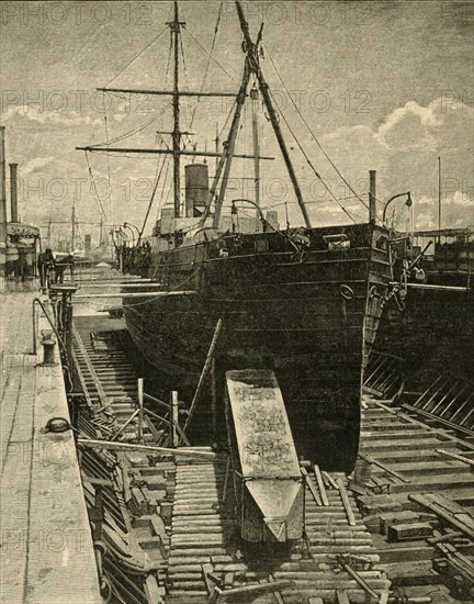 Putting the Obelisk in the Hold of the Steamer', 1881.