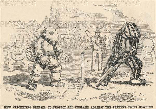 New Cricketing Dresses, To Protect All England Against The Present Swift Bowling', 1854.