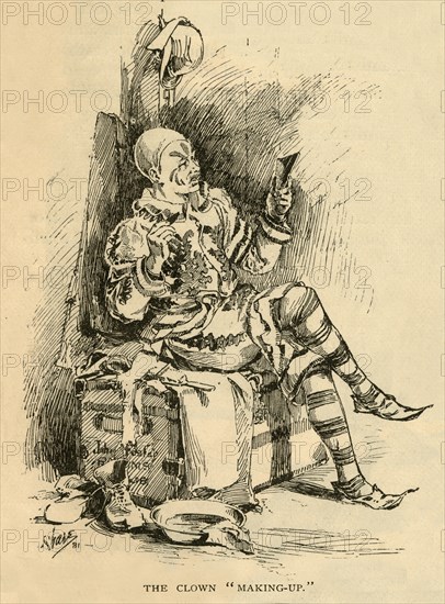 The Clown "Making-Up", 1882.