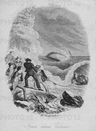 Frank rescues Colman', c1850.