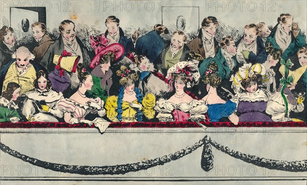 Balcony at the theatre, 19th century?