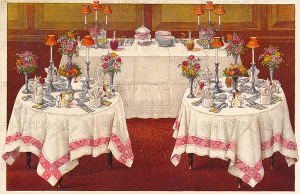 Supper Tables with Buffet', c1907.