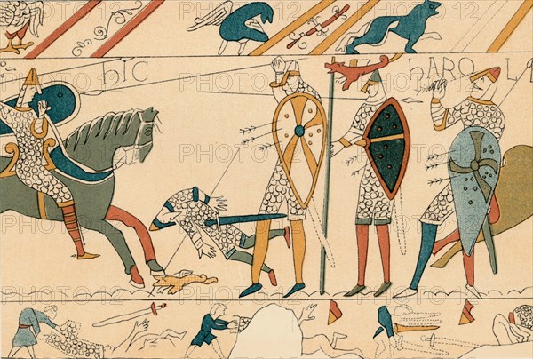 Battle of Hastings & Death of Harold', (19th century?).