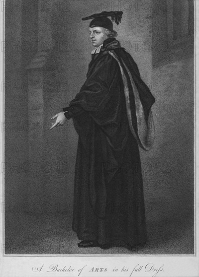 A Bachelor of Arts in his full Dress', 1796.