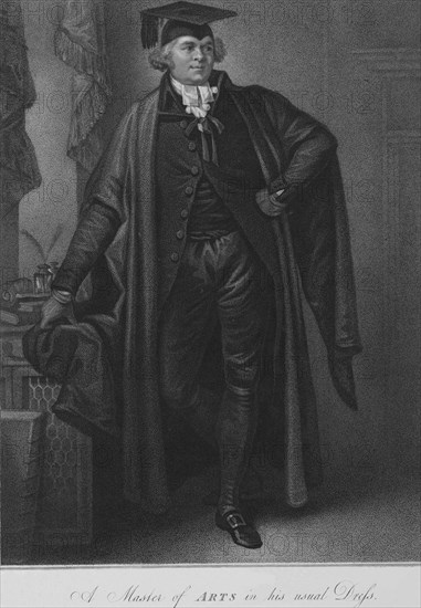 A Master of Arts in his usual Dress', 1796.