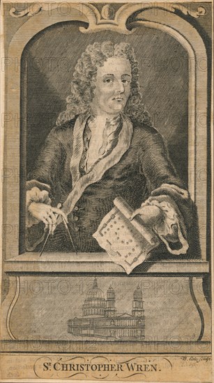 Sir Christopher Wren', (mid 18th century).