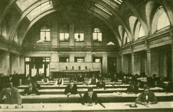 Messrs. Harland & Wolff's Drawing Office, Belfast', c1930.