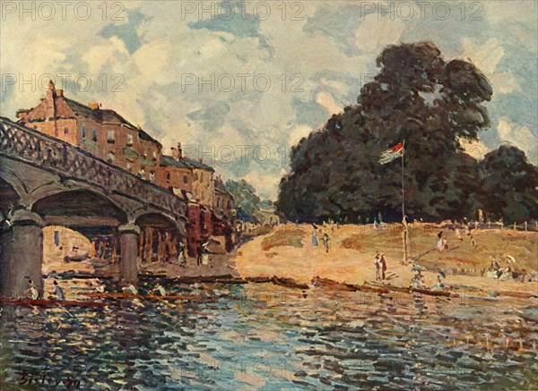 Bridge At Hampton Court', 1874, (1937).