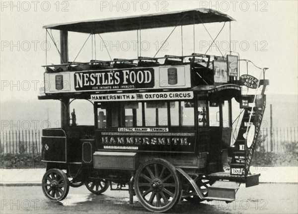 London steam bus, 1902, (1947).