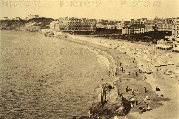 Biarritz - La Grande Plage, c1930.