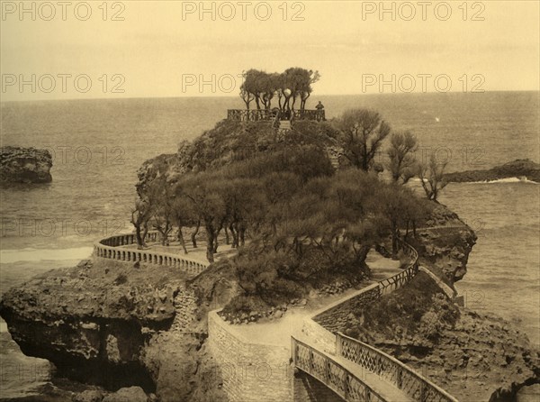 Biarritz - Le Rocher du Basta, c1930.