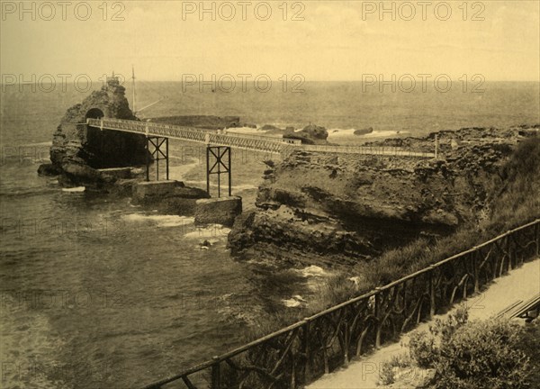 Biarritz - Le Rocher de la Vierge, c1930.