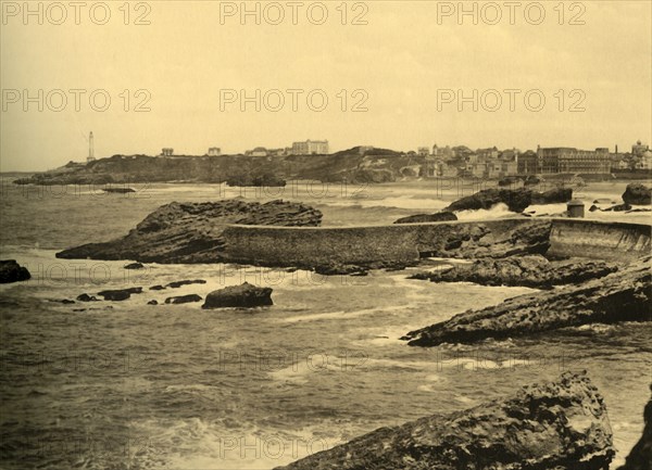 Biarritz - La Digue de la Cafetiere, c1930.