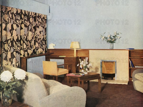 Living-room in Miss Dinshaw's apartment, Stockleigh Hall, Regent's Park, Gordon Russell Ltd.', 1937