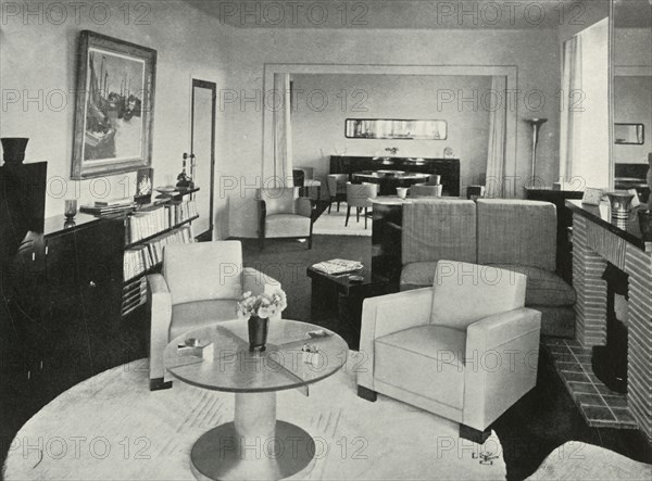 Studio and dining-room in house in Brussels', 1937.